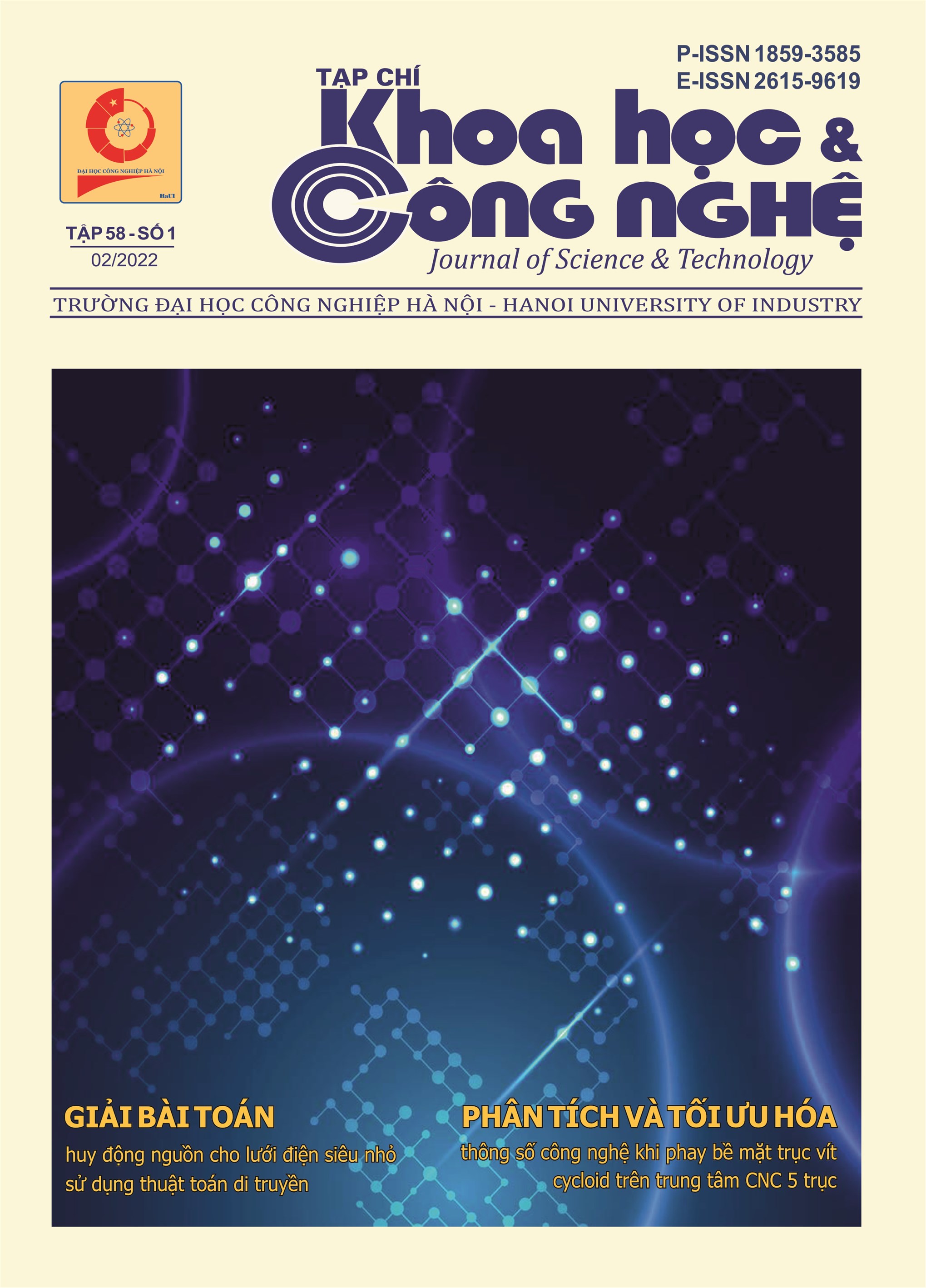 Tạp chí Khoa học và Công nghệ Tập 58 - Số 1 (02/2022)