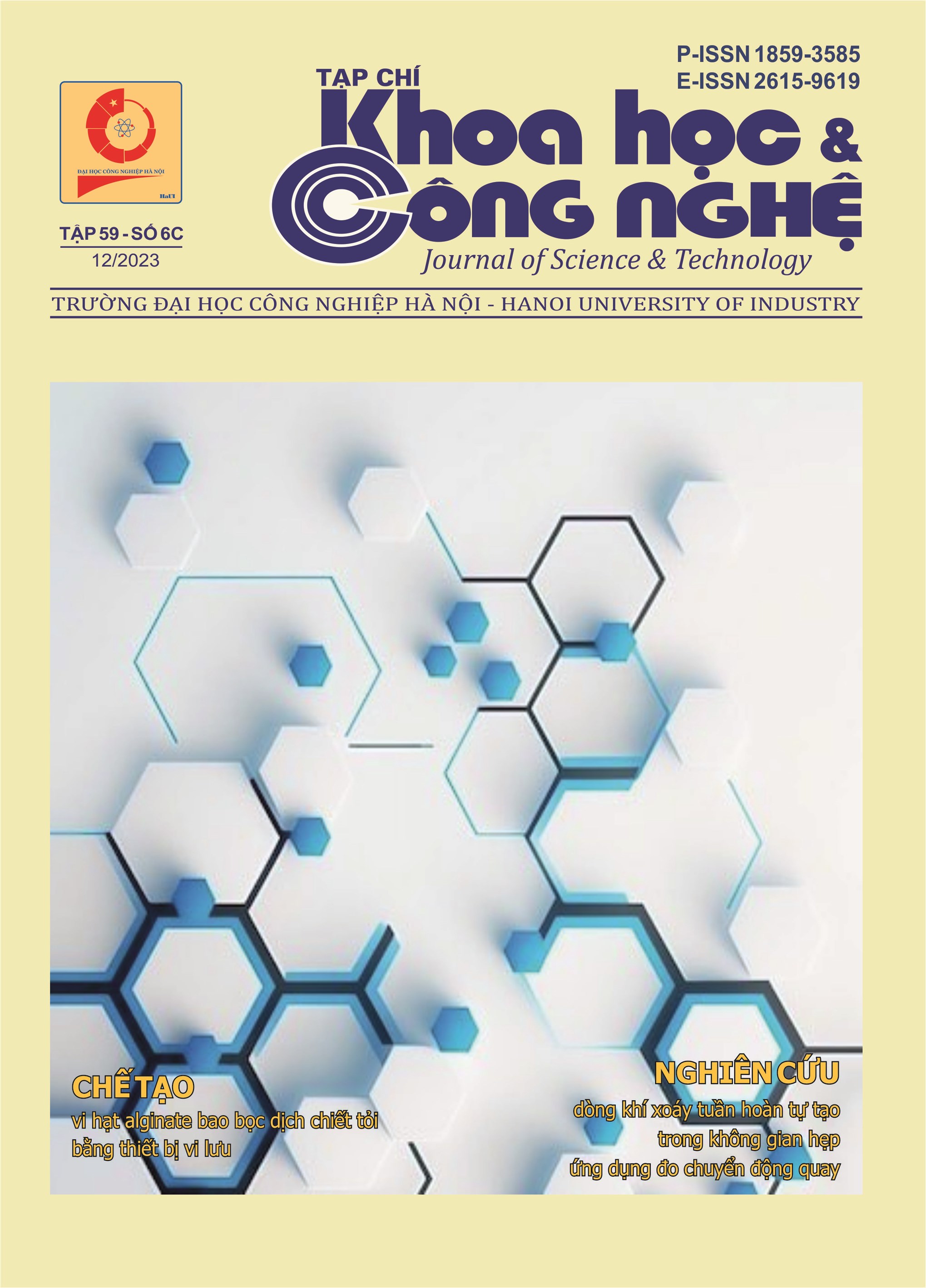 Tạp chí Khoa học và Công nghệ Tập 59 - Số 6C (12/2023)