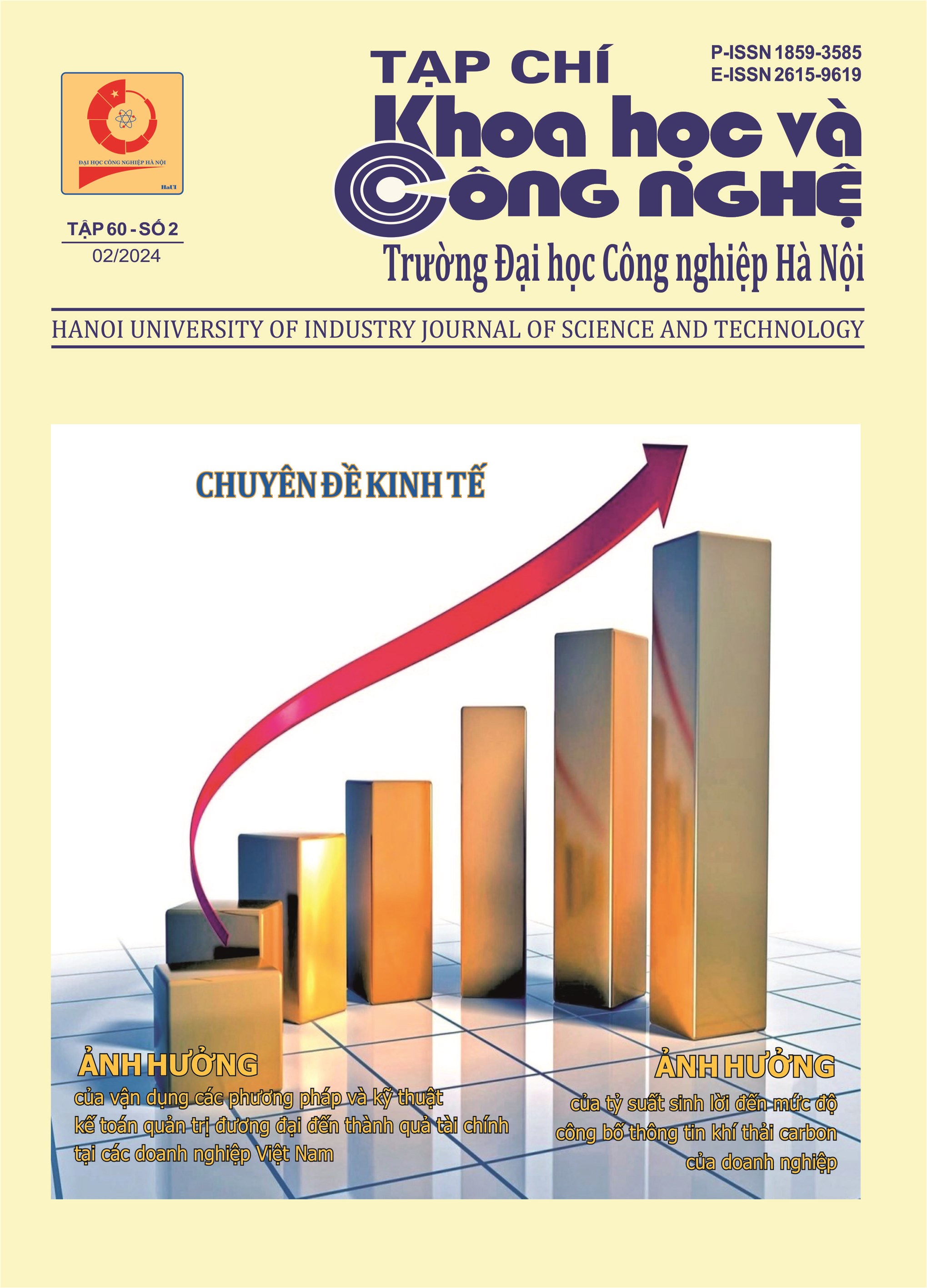 Tạp chí Khoa học và Công nghệ Trường Đại học Công nghiệp Hà Nội Tập 60 - Số 2 (02/2024) - Bản in