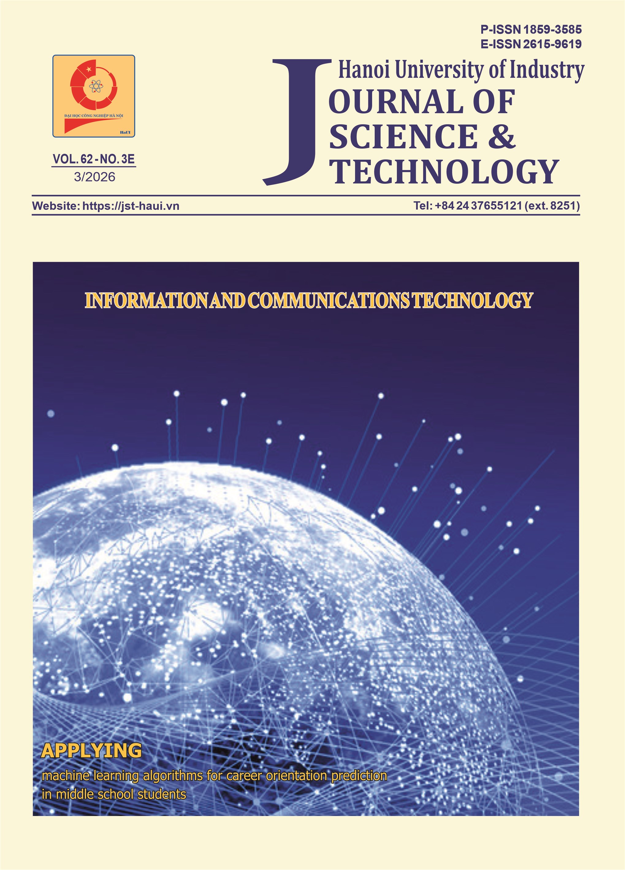 Hanoi University of Industry Journal of Science and Technology Vol. 62 - No. 3E (March 2026) - Electronic Version